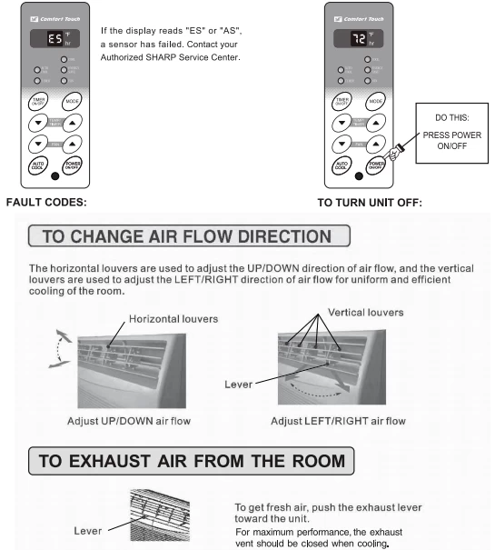 Sharp Air Conditioner Remote Control