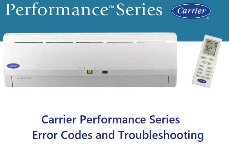 Carrier Performance Series Error Codes and Troubleshooting