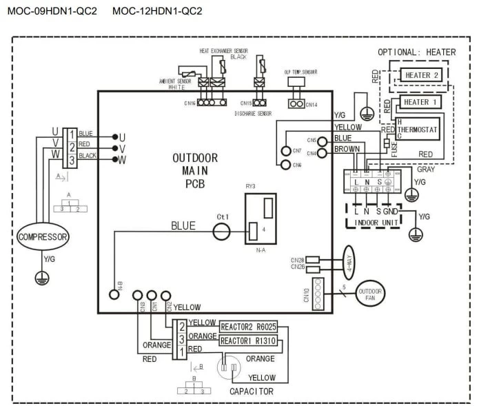 Midea AC Outdoor Unit Wiring Diagram