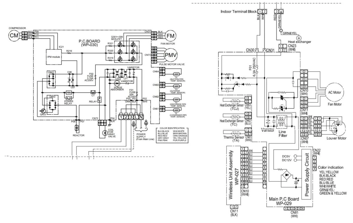 Toshiba AC Wiring Diagram RAS-B10N3KV2-E1 RAS-10N3AV2-E1