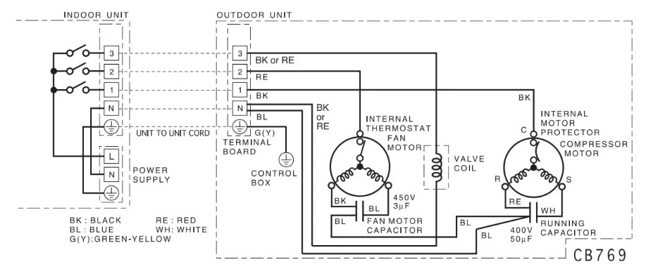 Sharp Air Conditioner Wiring Diagram for AE-A18DR