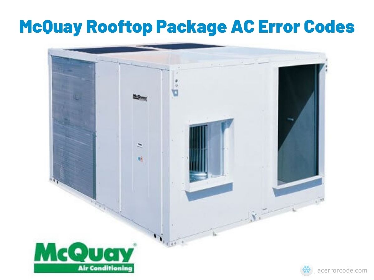 McQuay Rooftop Package AC Error Codes