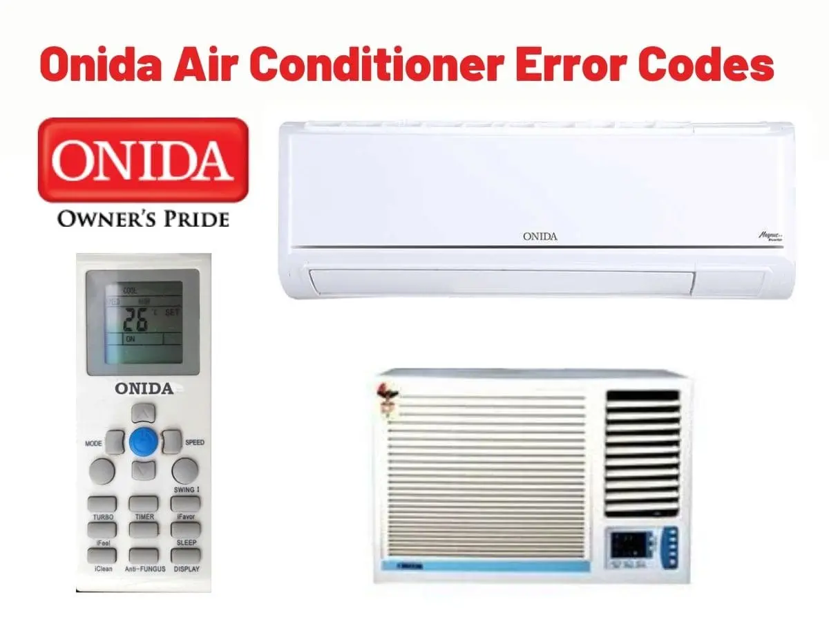 Onida Air Conditioner Error Codes