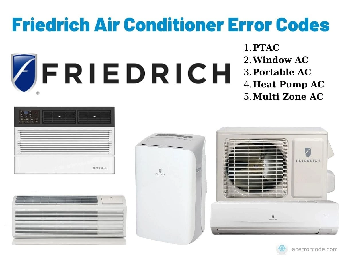 Friedrich Air Conditioner Error Codes - How to fix